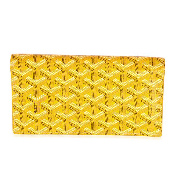 Goyard Handbags - Goyard Yellow Goyardine Canvas Richelieu Wallet